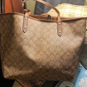Coach Brown Signature Tote Bag